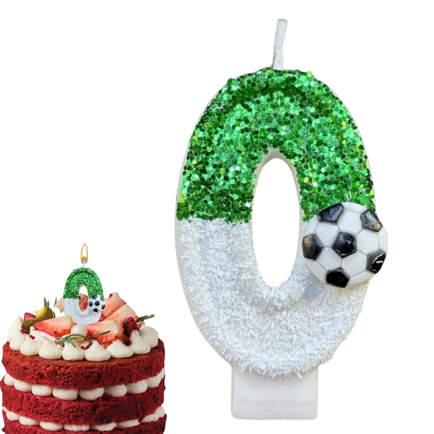 Football Birthday Number Candles, cake number candles, decorative candles, cake topper decoration for birthday