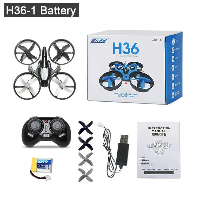H36 Mini Drone de 6 ejes sin cabeza FPV Drones de bolsillo con control remoto Helicóptero avión RC Dron cuadricóptero Juguetes regalo de Navidad para niños