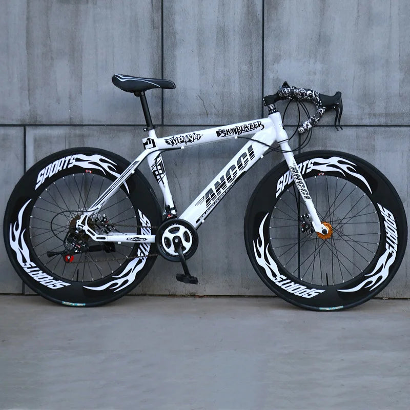 Vélo de Route 700x23-25C Acier — Frein À Disque 24 Vitesses