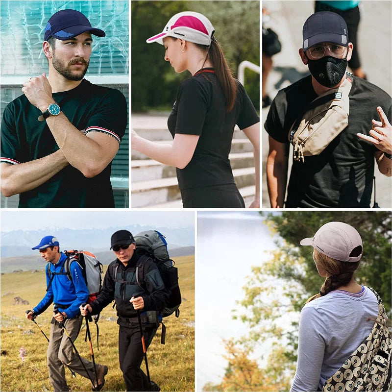 Casquette de sport unisexe à séchage rapide — réglable, légère, UPF 50+, course, randonnee, golf