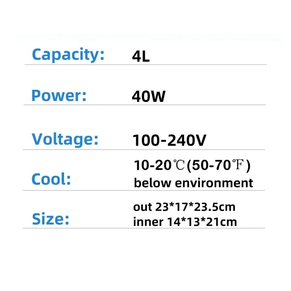 Mini Nevera de Temperatura Constante, 4l, 12V/220V, para Coches, Refrigerador, Calentador, Indispensable, Conservación de Productos para el Cuidado de la Piel para el Hogar y el Coche
