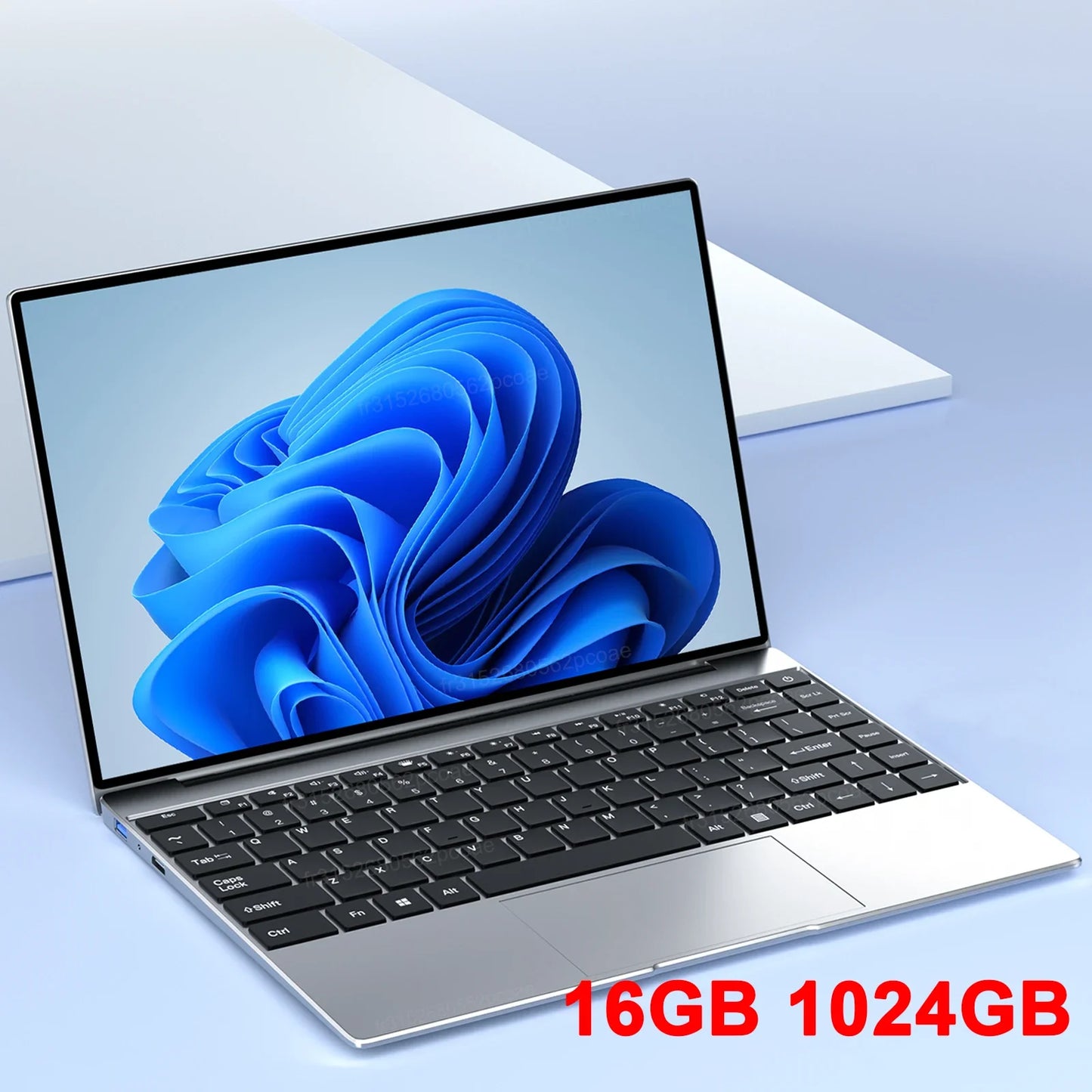 LENO 14.1" Ultra Thin Laptop Windows 11 16GB RAM 2TB SSD Intel N3700 Gaming Laptop 1920*1080 Display Office Study PC