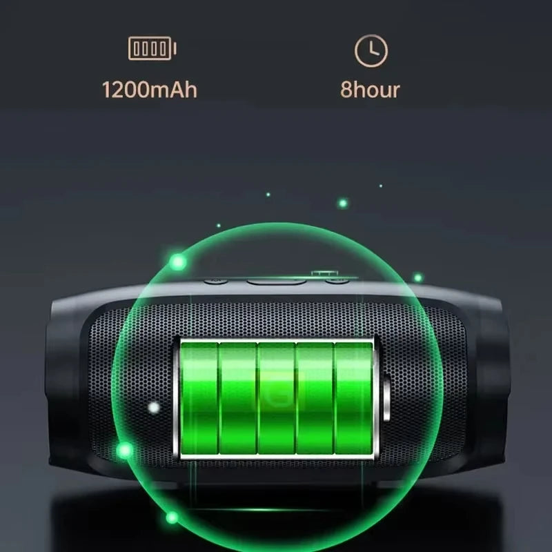 Haut-parleur Bluetooth portable — double stéréo, USB, TF, FM, subwoofer, extérieur