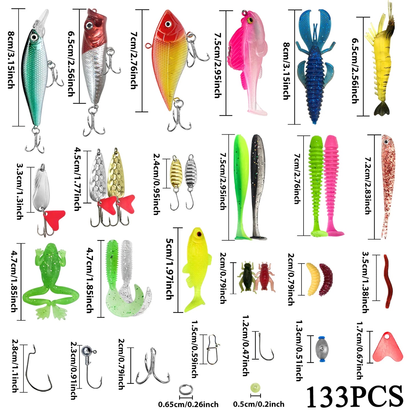 Kit de Leurres de Pêche 83/133/193/239/409 pièces pour Truite/Brochet/Perche - Ensemble Multicouches avec Équipement Pro et Boîte de Pêche Tactique