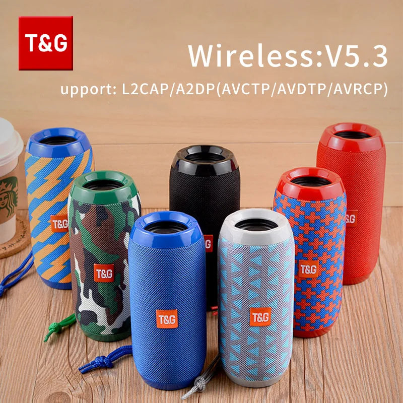 Haut-parleur Bluetooth portable TWS — étanche, stéréo surround, radio FM, support TF, extérieur