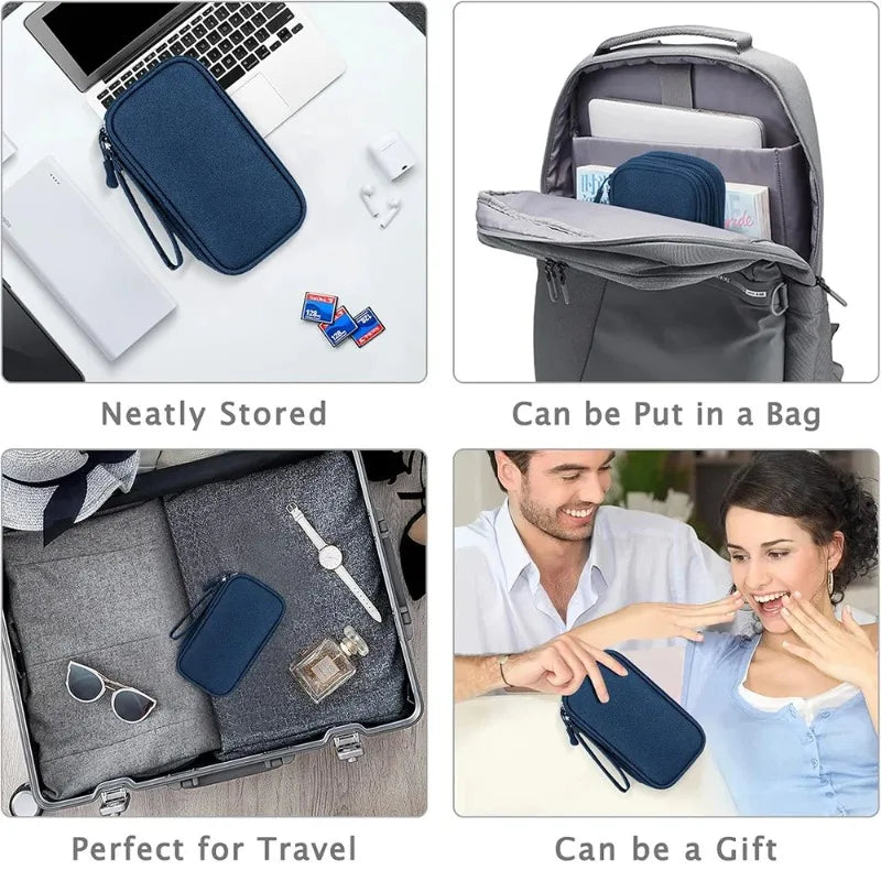 Sac de rangement universel étanche pour câbles, pochette de transport pour accessoires électroniques, rangement pour fils
