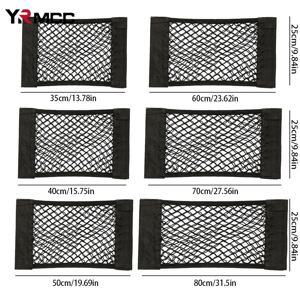 Car rear trunk storage bag, mesh net, car back seat storage bag, universal car storage pocket, elastic string net