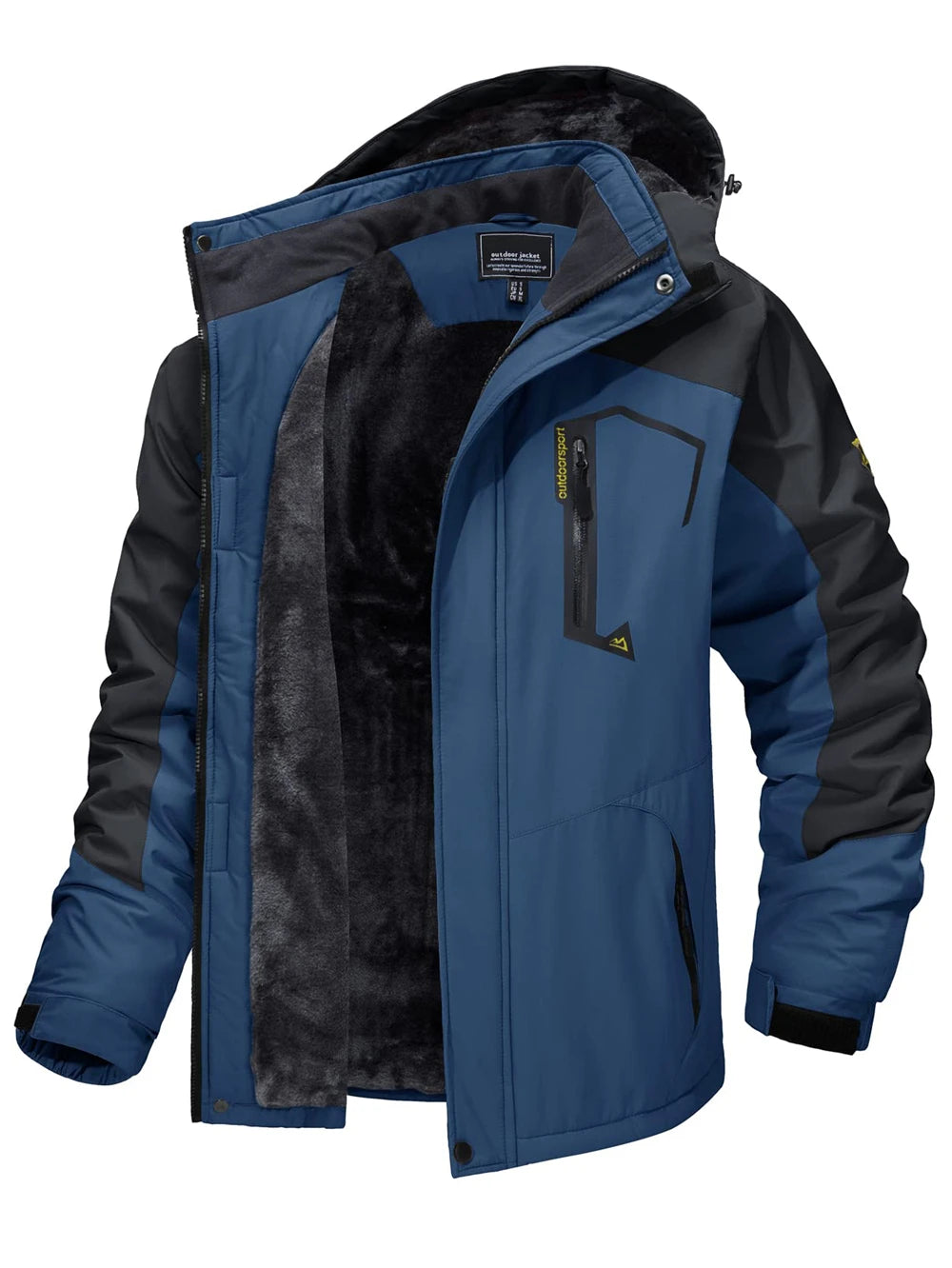 Veste Montagne Polaire Homme — Randonnée Capuche Amovible Ski Snowboard Parka