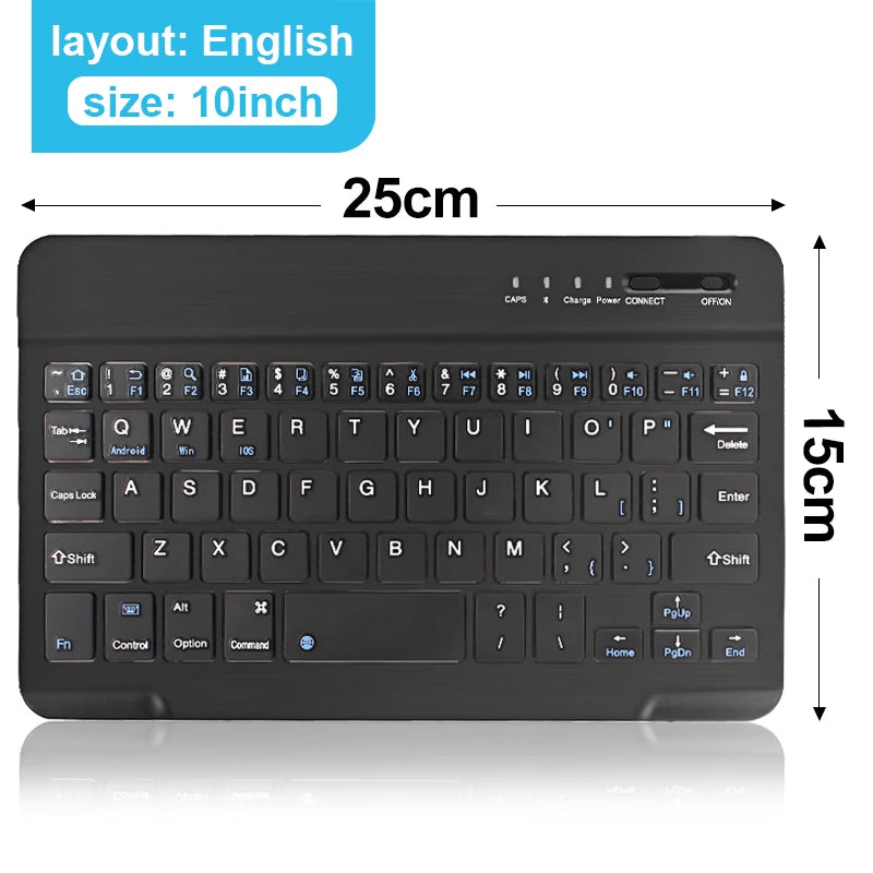 Teclado inalámbrico Bluetooth 5.1 Mini teclado de 200mAh teclado recargable teclado de juegos para portátil tableta Android iOS Windows