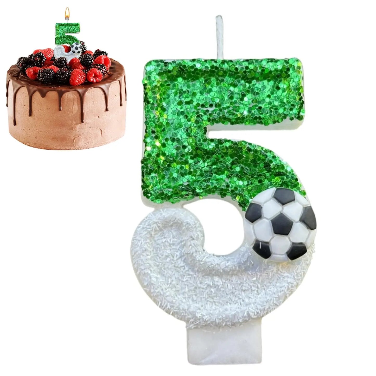 Football Birthday Number Candles, cake number candles, decorative candles, cake topper decoration for birthday