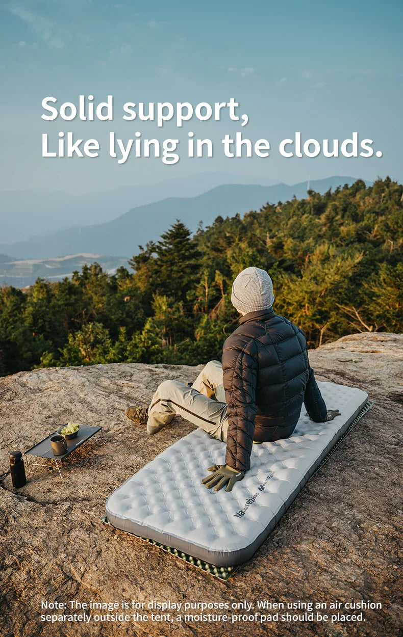 Naturehike 2026 Matelas de camping gonflable ultraléger, valeur R de 6,5, chaud pour l'hiver, épaisseur de 10 cm, tapis de couchage portable d'extérieur, lit d'air