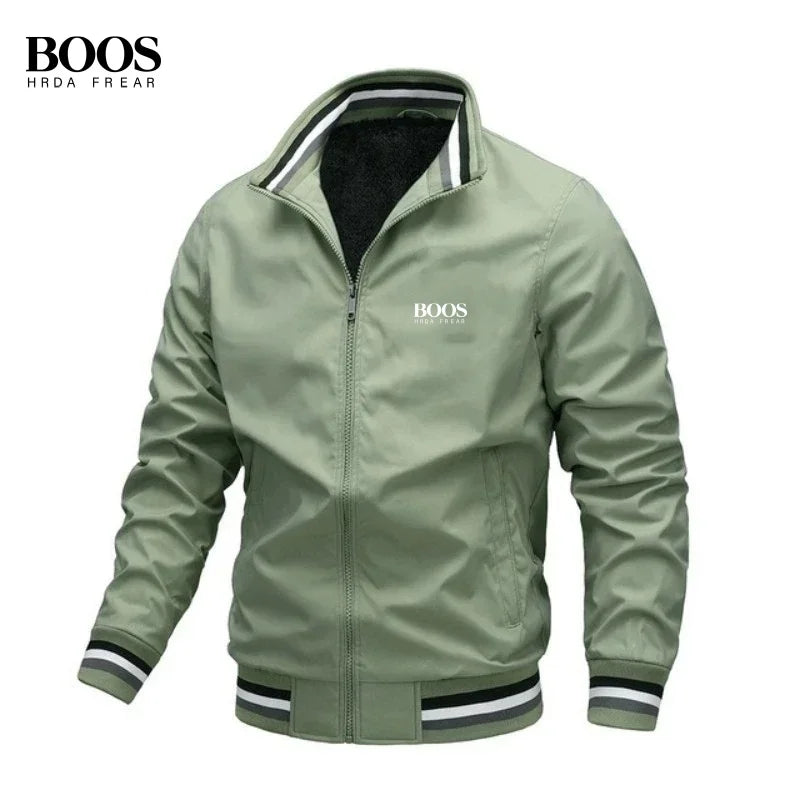 Men's high-end embroidered zipped jacket, luxurious and fashionable baseball top, casual outdoor sports, high quality, autumn