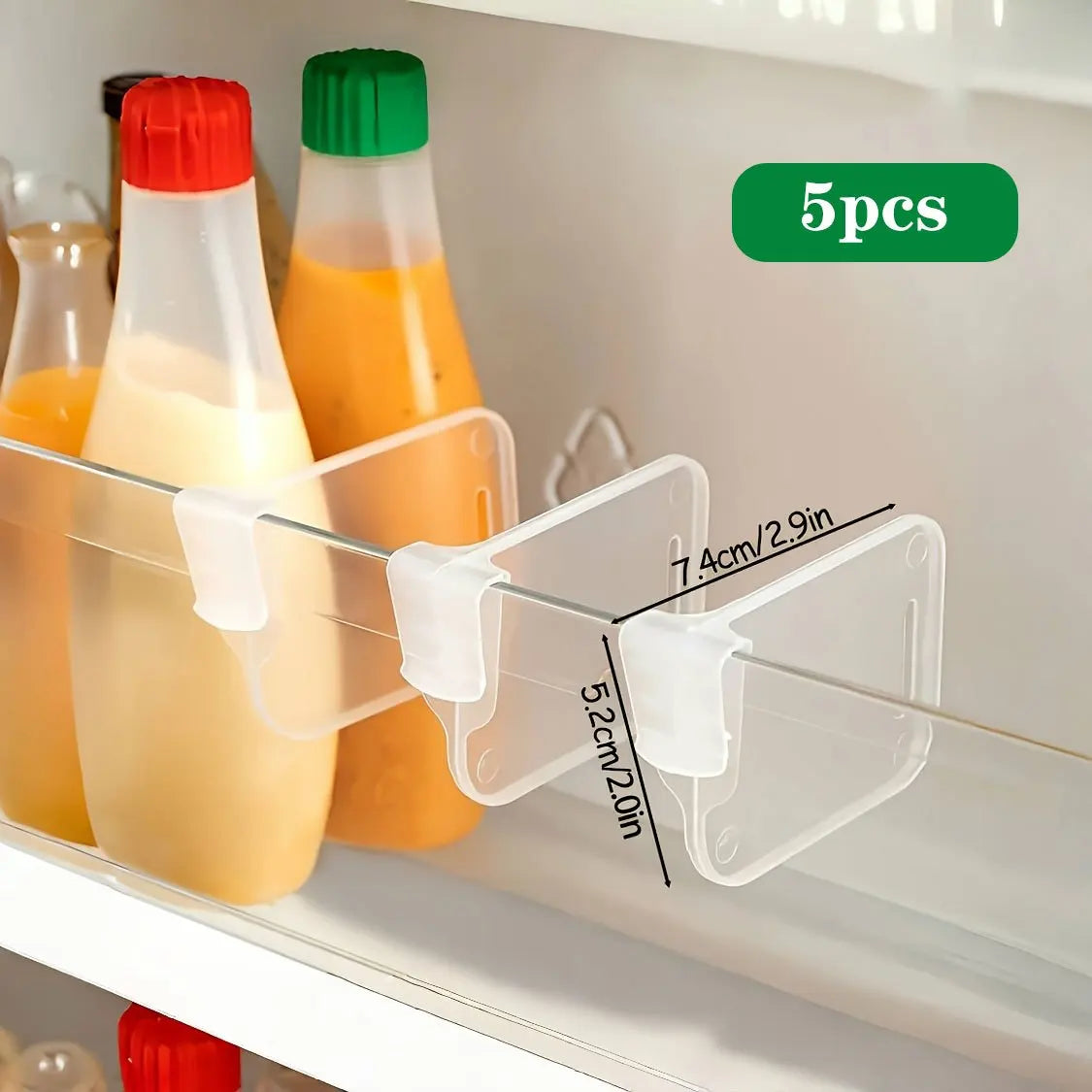Organizador de frigorífico transparente y robusto, 5 10 15 20 unidades, separadores ajustables, almacenamiento para frigorífico, armarios de cocina, compartimentos que ahorran espacio
