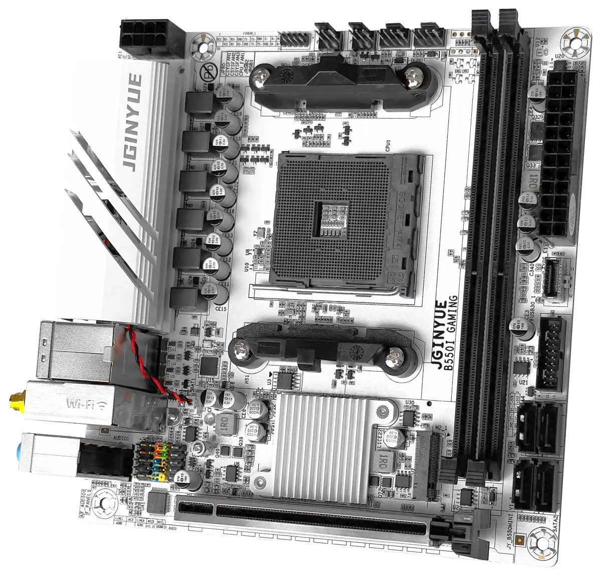 Carte mère Mini-ITX JGINYUE B550I GAMING AMD AM4 — Ryzen 4000/5000, DDR4 64 Go, PCIe 4.0