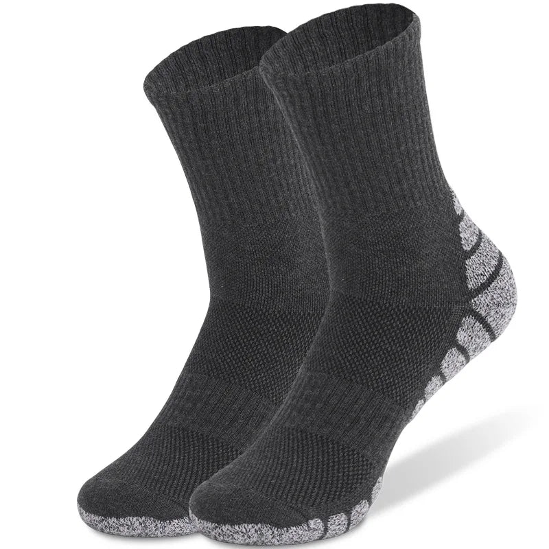 Chaussettes de sport respirantes en coton de haute qualité pour hommes et femmes, chaussettes d'équipage, serviette optique, astronomique, noir, blanc, gris, anti-odeur, 1 paire