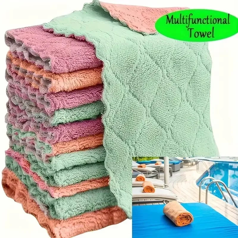 Ensemble de grillades à livres absorbantes, douces et anti-tâches, fibre ultrafine, serviettes de cuisine, gris clair, 5 pièces, 10 pièces, 20 pièces