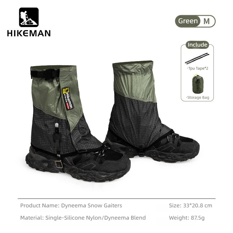 Guêtres de randonnée Dyneema pour l'extérieur, coupe-vent, imperméables, grandes protections de jambes, guêtres de trail pour le camping, le ski, la randonnée et le trekking dans le désert