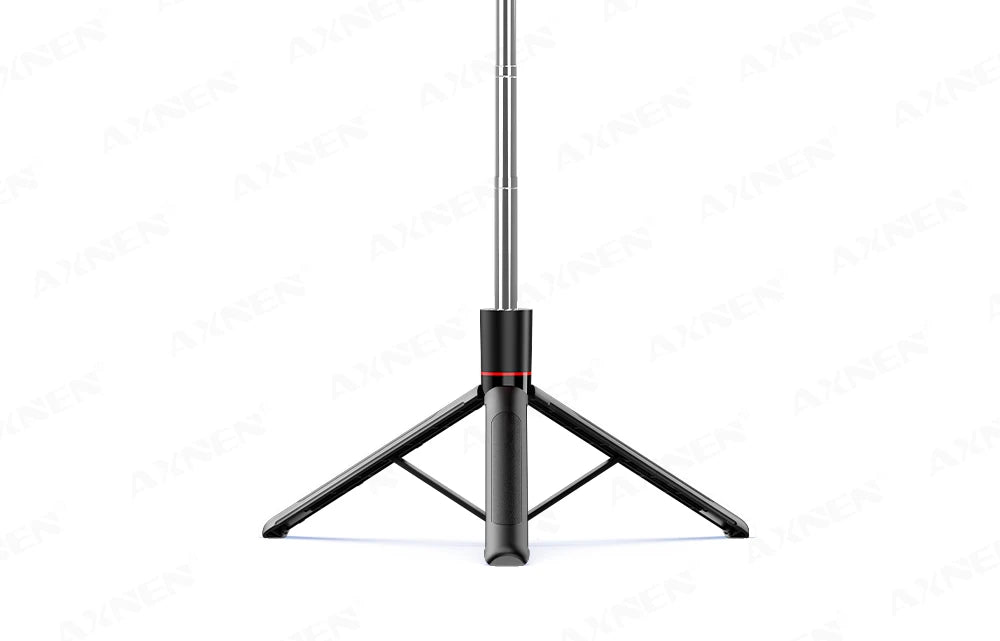 Perche à selfie trépied 1708mm avec télécommande Bluetooth — rotation 360°, interface 1/4", lumière optionnelle