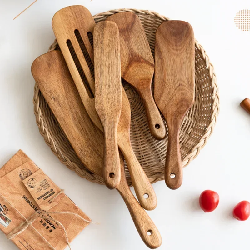 Cuillère à riz en bois spatule Steak Sauce à frire outils De Cuisine antiadhésifs spatule Accessoires De Cuisine Accessoires De Cuisine