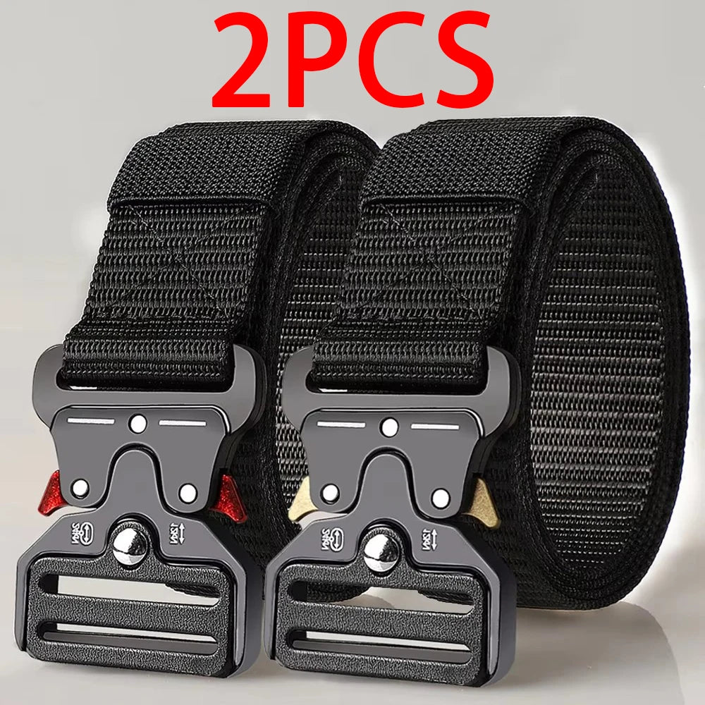 Cinturones tácticos multiusos para hombre – Diseño duradero y ajustable – Para amantes de los deportes al aire libre, combina con pantalones vaqueros, para hombres y mujeres
