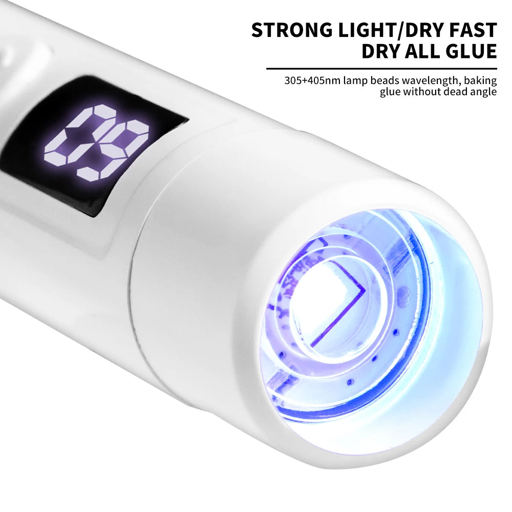 Mini professionnel Nail Art UV lumière LED affichage Rechargeable Portable sèche-ongles lumière LED Base de Support pour Nail Art amovible