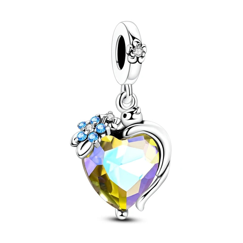925 Sterling Silver Charms, Pearl Pendants, Tree of Life, Turtle, Love, Gemstones, Sunflower, for Women, Bracelet, Gift Jewelry, New Collection