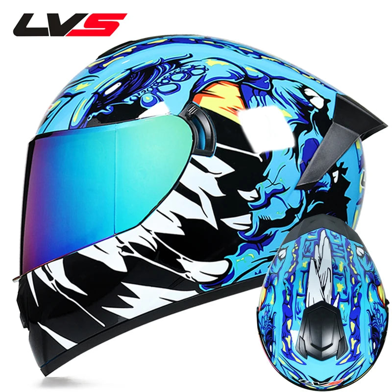 Casques de moto pour hommes et tenue de femme casques de Locomotive à Double lentille Cascos Para Capacete Da Motocicleta