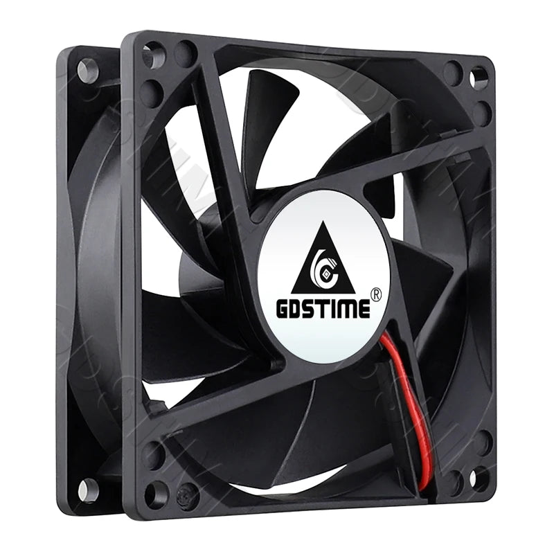 Ventilateur de refroidissement Gdstime 8025 2 broches 48V DC 5V 12V 24V 80mm, ventilateur axial USB à double roulement à billes 80x80x25mm, ventilateur de refroidissement pour boîtier PC 8CM