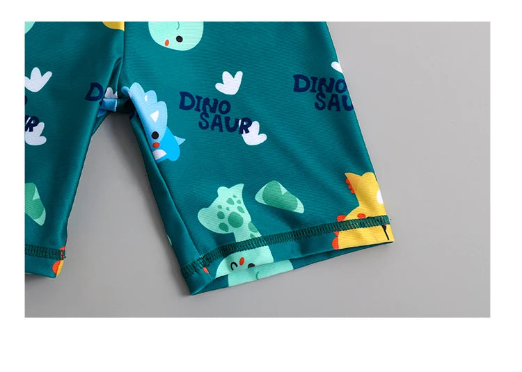 Garçons filles dessin animé mignon maillots de bain printemps été plage vêtements ensemble Protection solaire à manches longues maillots de bain enfants maillot de bain