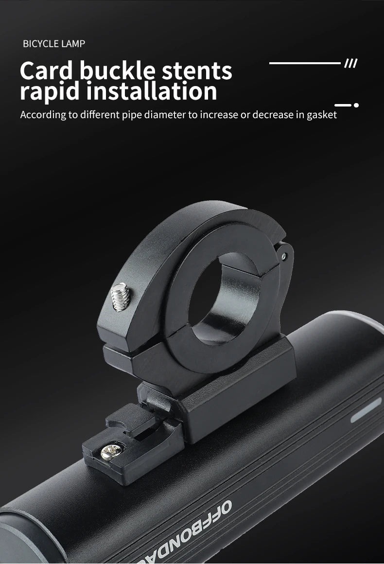 OFFBONDAGE Vélo Lumière 1000Lumen Vélo Phare Banque de Puissance Lampe de Poche Guidon USB Charge VTT Route Point culminant