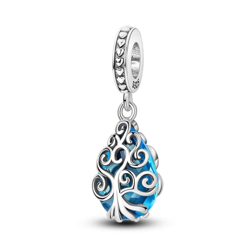 925 Sterling Silver Charms, Pearl Pendants, Tree of Life, Turtle, Love, Gemstones, Sunflower, for Women, Bracelet, Gift Jewelry, New Collection