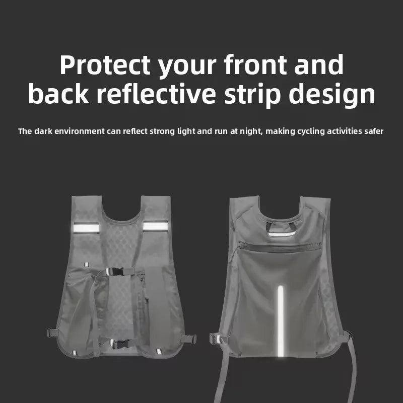 Ventes d'usine course hydratation gilet sac à dos pour randonnée cyclisme Marathon léger eau poitrine Pack avec poche de rangement pour téléphone
