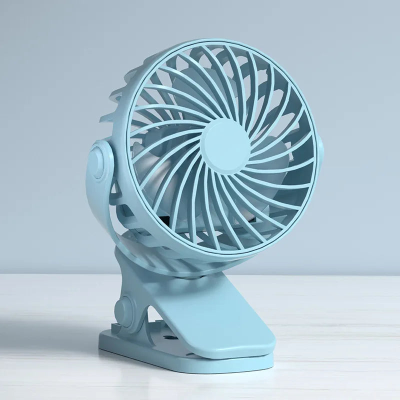 Ventilateur électrique portable rechargeable 720 °   Ventilateur à Clip suspendu rotatif, veilleuse, refroidisseur d'air, Camping en plein Air, petits ventilateurs