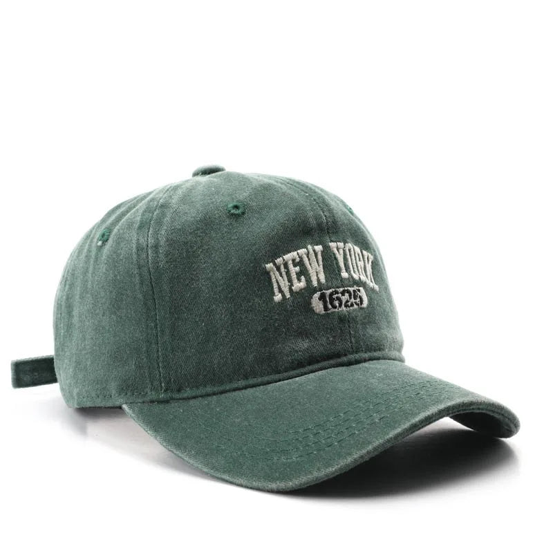 Men Women Embroidered Letter Baseball Cap Vintage Fashion Solid Adjustable Outdoor Sports Snapback Hat Distressed Gorras