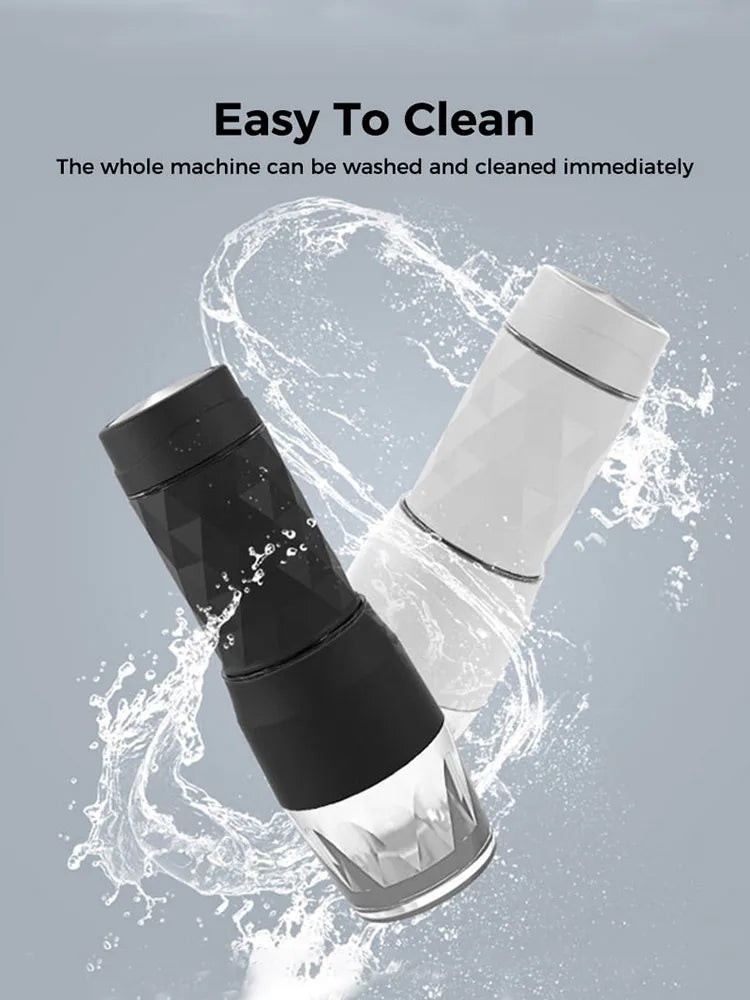 Cafelffe 3 en 1 Máquina de café portátil de agua caliente/fría, cafetera manual de espresso para cápsulas y café molido, cafetera de prensa manual para senderismo y viajes