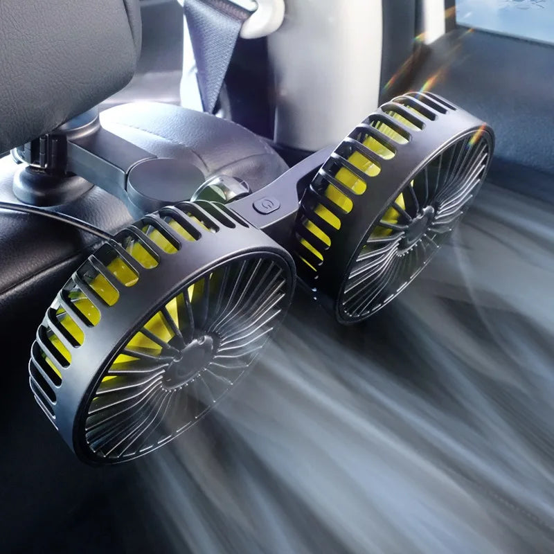 Ventilateur de siège arrière de voiture à 3 vitesses, désodorisant USB, climatiseur, refroidisseur automatique