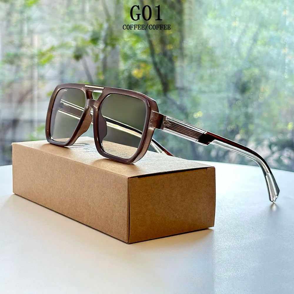 Lunettes de soleil carrées pour femmes à la mode — vintage, hommes, 2026
