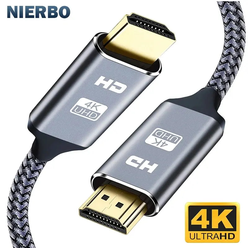 NIERBO-Cable HDMI 2.0 4K para PS4 PS3 Xbox Fire TV Stick, reproductor Blue Ray HDR, Ethernet de alta velocidad, 4K, 60Hz, macho, 3 pies, 6 pies, 10 pies