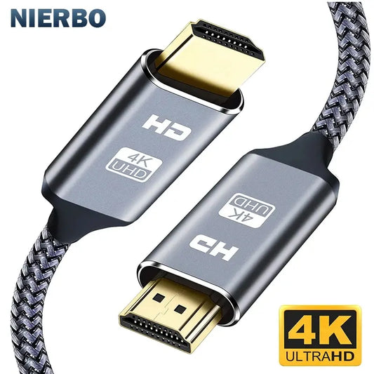 NIERBO-HDMI 2.0 Cable 4K for PS4 PS3 Xbox Fire TV Stick, Blu-ray Player HDR, High Speed Ethernet, 4K, 60Hz, Male, 3ft, 6ft, 10ft