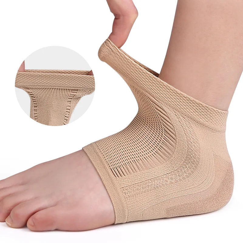 Protector de talón de malla de silicona de gel, calcetines de talón, fundas para los pies, hidratantes, antidesgaste, antigrietas, calcetines cortos, almohadillas de cubierta de talón.