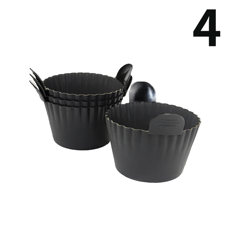 Dishwasher-Safe Air Fryer, Silicone Egg Cups, Silicone Egg Cooker Mold, Reusable Egg and Cake Baking Cups, Safe Ramekin Muffin Liners