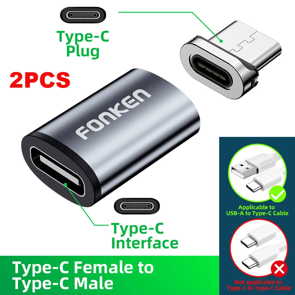Conector de cable magnético, adaptador de cable para teléfono móvil Micro USB, punta magnética, cargador magnético, enchufe tipo C, adaptador para Huawei Android