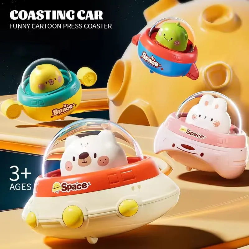 Children's Press Toy Car Baby Pullback Inertia Star Car Baby Puzzle Boys Girls Kindergarten Gifts