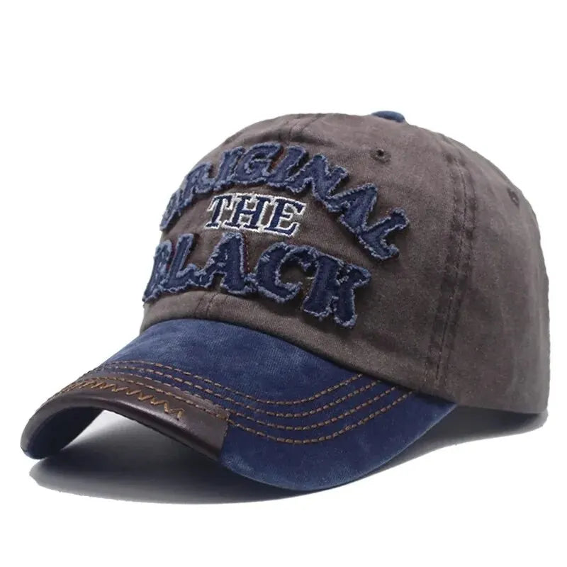Casquette de Baseball Vintage unisexe, chapeaux en coton délavé pour hommes et femmes, casquette décontractée avec lettres noires brodées, casquette de sport de plein air