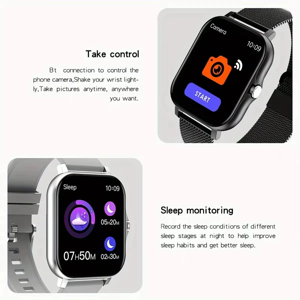 LAXASFIT 2026 Nuevo reloj inteligente con llamada Bluetooth, pantalla táctil completa, monitor de frecuencia cardíaca, reloj inteligente deportivo para hombre y mujer, regalo