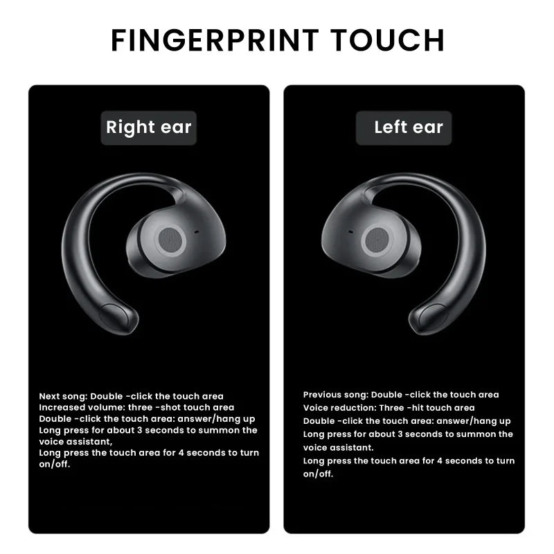 Casque à Conduction Osseuse Bluetooth — Oreille Ouverte, Sport, Suppression Bruit, Sans Fil