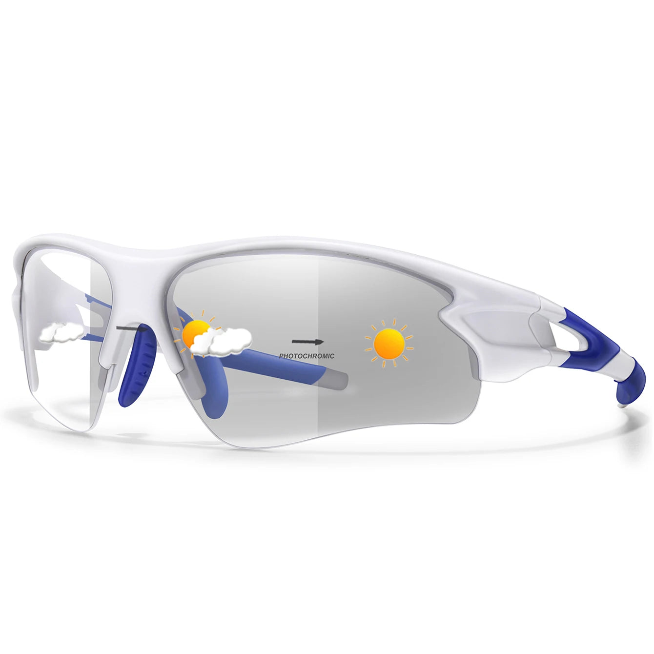 Lunettes de soleil photochromiques pour hommes et femmes, lunettes de sport de plein air, pêche, cyclisme, course à pied, conduite, marque de mode
