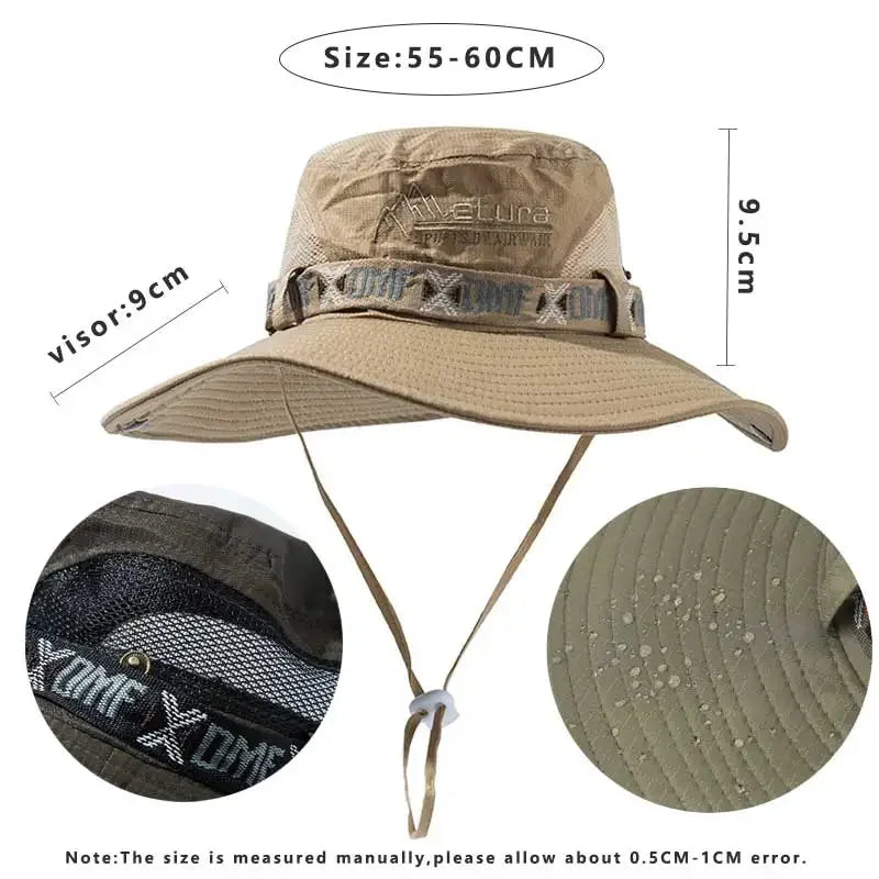 Chapeau Seau Été Protection UV — Pêche, Chasse, Randonnée & Plage Homme Femme
