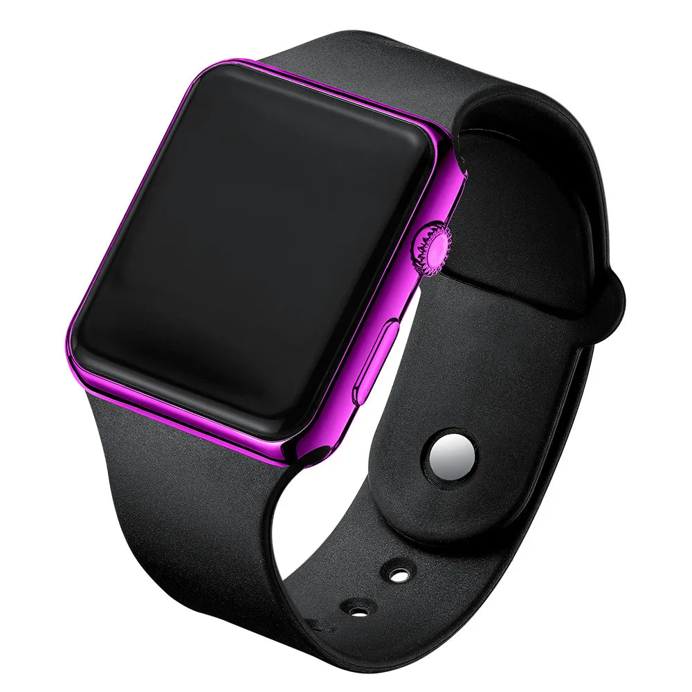 Reloj digital sencillo para hombres y mujeres, deportivo, de moda, electrónico, LED, correa de silicona negra, reloj de hombre informal, Reloj Hombre