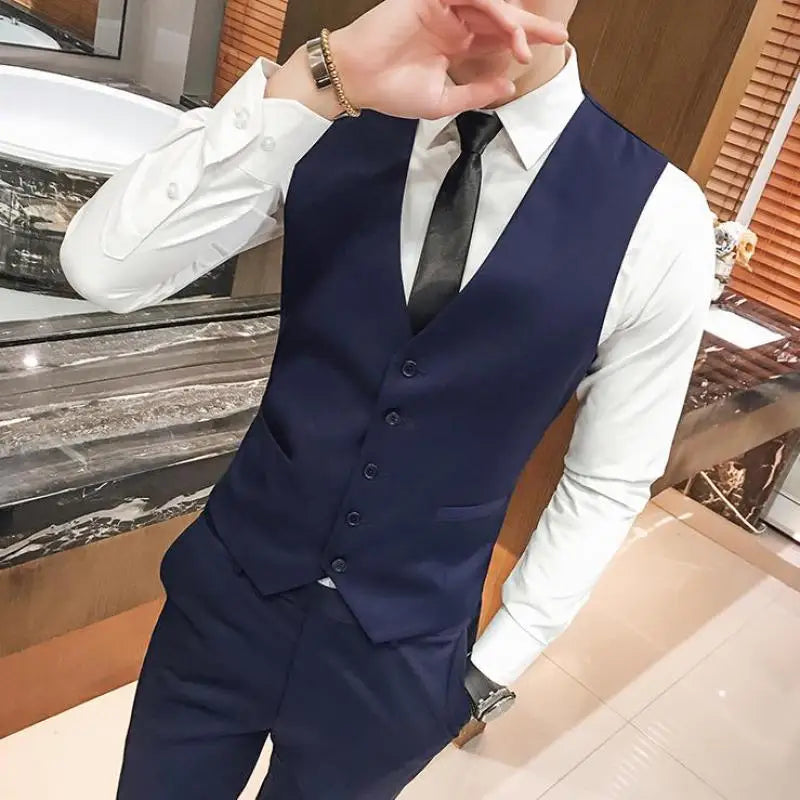 Gilet d'affaires formel pour homme slim — grande taille, décontracté, M-6XL